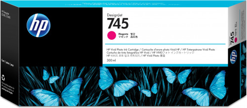 HP Cartucho de tinta DesignJet 745 magenta de 300 ml