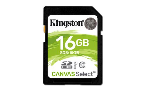 Kingston 16gb Sdhc Canvas Select 80r Cl10 Uhs I