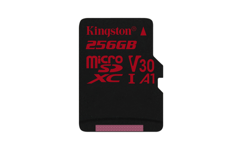 Kingston 256gb Microsdxc Canvas React 100r80w U3 Uhs I V30 A1 Card