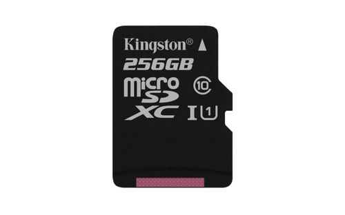 Kingston 256gb Microsdxc Canvas Select 80r Cl10 Uhs I Single
