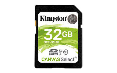 Kingston 32gb Sdhc Canvas Select 80r Cl10 Uhs I