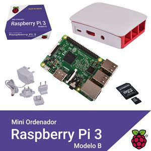 Kit Raspberry Pi 3 Modelo B  Caja Roja Blanca