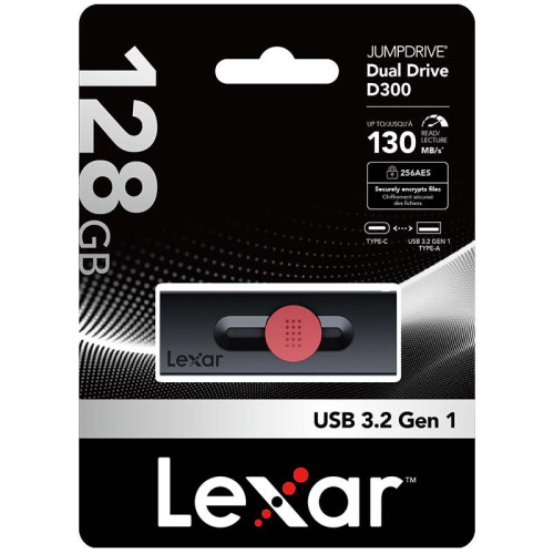 LEXAR 128GB DUAL TYPE C AND TYPE A USB 3 2