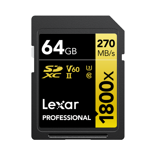 Lexar 1800x 64 GB SDXC UHS II Clase 10
