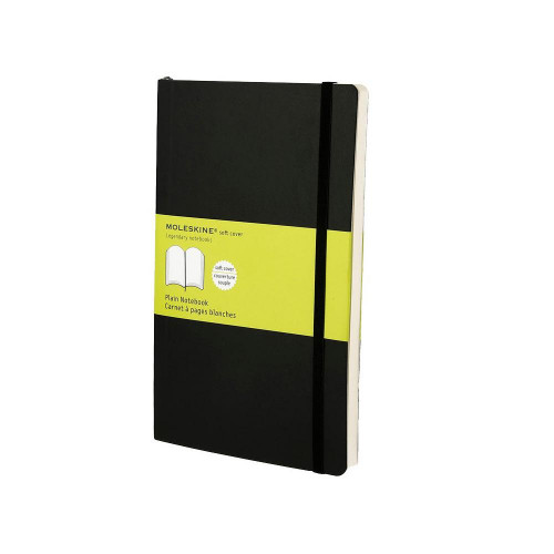 Moleskine Notebook Large Plain Black Soft Cover