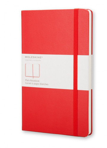 Moleskine Notebook Large Plain Red Hard Cover