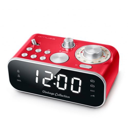 Muse Despertador Vintage Doble Alarma Color Rojo M 18 Crd