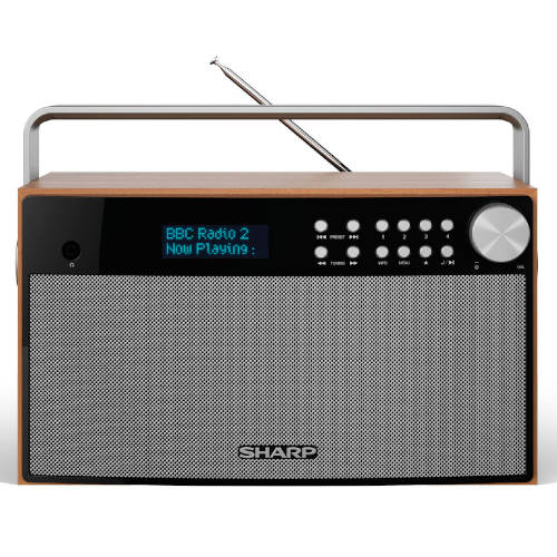 Radio Estereo Despertador Portable Con Sintonizador Dr P355 Marron Sharp