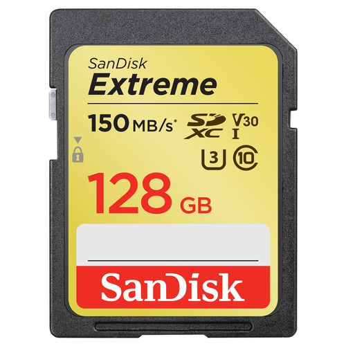 Sandisk Extreme Sdxc Card 128gb 150mbs V30 Uhs I U3