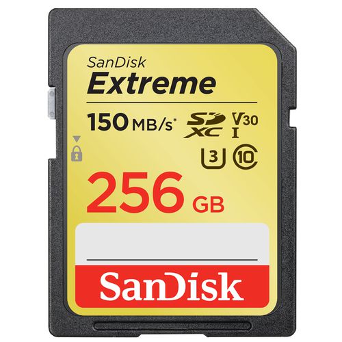 Sandisk Extreme Sdxc Card 256gb 150mbs V30 Uhs I U3