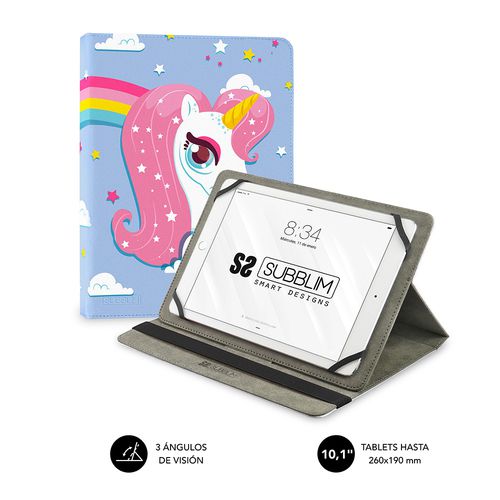 SUBBLIM Funda Tablet Universal TRENDY CASE UNICORN 101