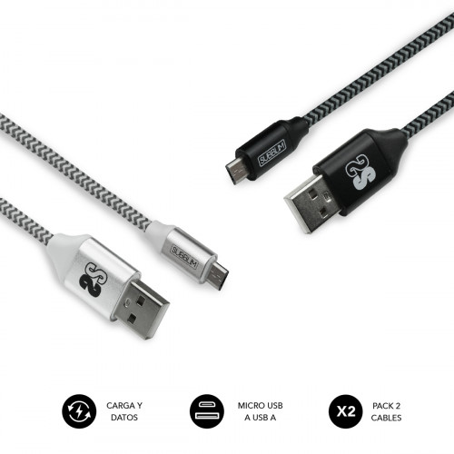 Subblim Pack 2 Cables Usb A Micro Usb 24