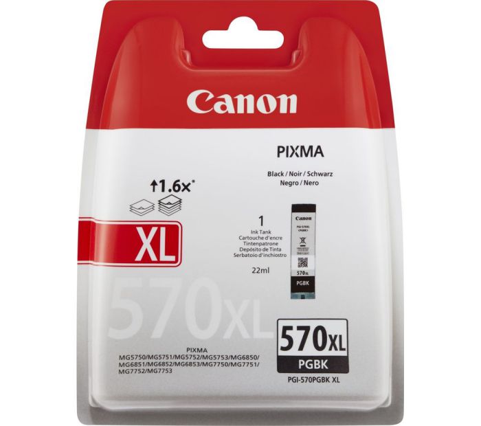 Canon Pgi 570pgbk Xl 22ml 500paginas Pigmento Negro