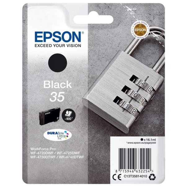 Epson Padlock Singlepack Black 35 Durabrite Ultra Ink