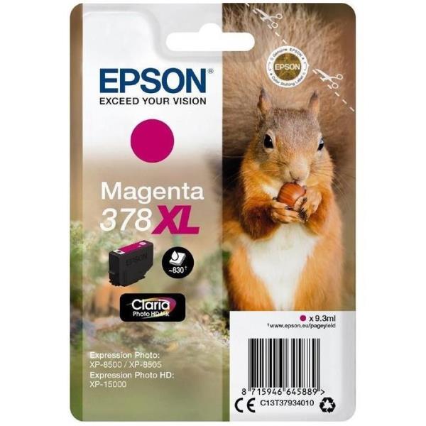 Epson Squirrel Singlepack Magenta 378XL Claria Photo HD Ink