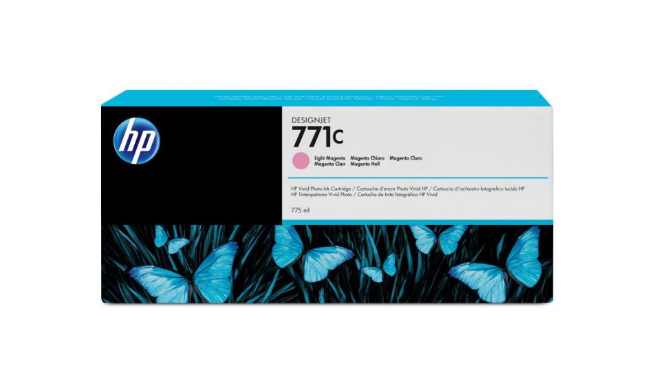 HP Cartucho de tinta DesignJet 771C magenta claro de 775 ml