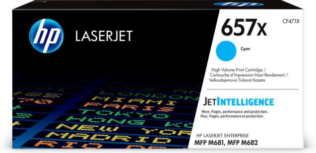 HP Cartucho de toner Original LaserJet 657X cian de alta capacidad