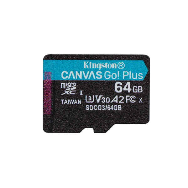 KINGSTON MICROSDXC 64GB CANVAS GO PLUS 170R A2 U3 V30 CARD