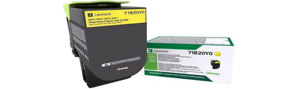 Lexmark 71B20Y0 Laser toner 2300paginas Amarillo toner y cartucho laser