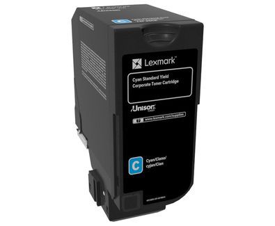 Lexmark 74C2SCE Cartucho Cian toner y cartucho laser