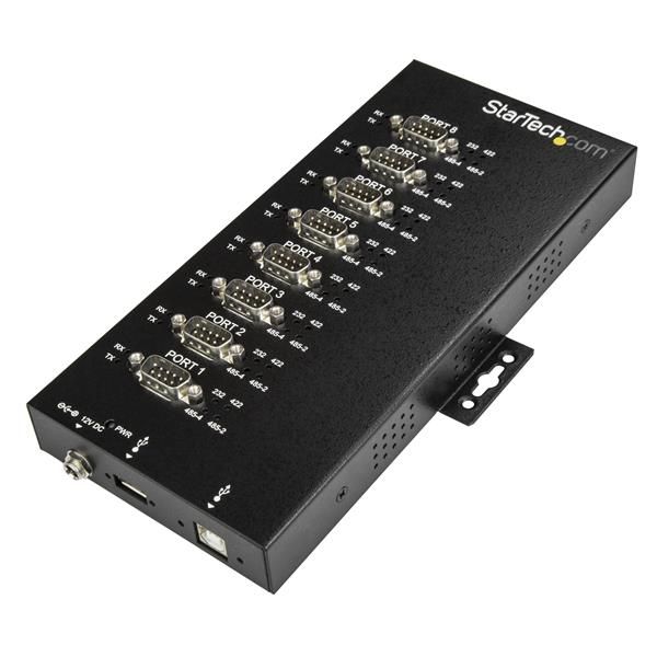 StarTechcom Adaptador Industrial USB a 8 Puertos Serie DB9 RS232 RS422 RS485 con Proteccion ESD de 15kV  Cable Conversor USB a Serial