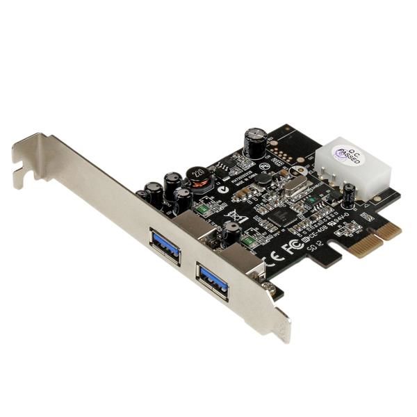 Startechcom Adaptador Tarjeta Controladora Pci Express Pci E 2 Puertos Usb 30 Con Alimentacion Molex Y Uasp