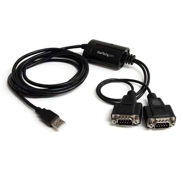 StarTechcom Cable 1 8m USB a 2 Puertos Serie Serial RS232 DB9 Retencion del Puerto de Asignacion COM