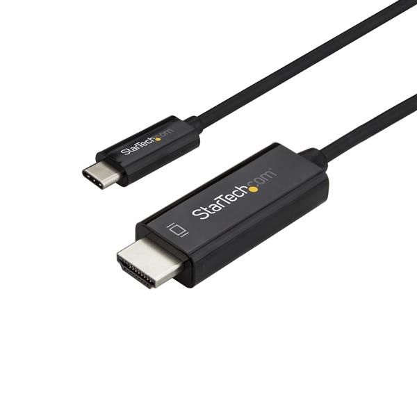 StarTechcom Cable Adaptador de 1m USB C a HDMI 4K 60Hz  Negro  Cable USB Tipo C a HDMI  Cable Conversor de Video USBC