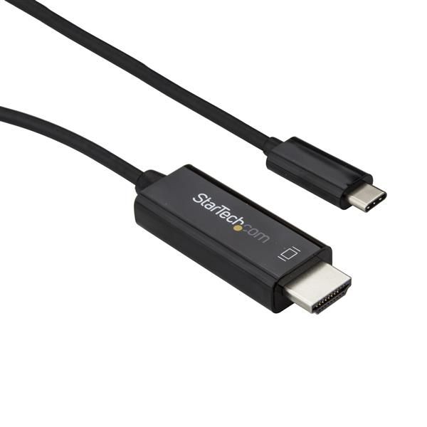 StarTechcom Cable Adaptador de 3m USB C a HDMI 4K 60Hz  Negro  Cable USB Tipo C a HDMI  Cable Conversor de Video USBC