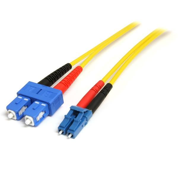 Startechcom Cable Adaptador De Red De 1m Monomodo Duplex Fibra Optica Lc Sc  Patch Duplex Modo Sencilla