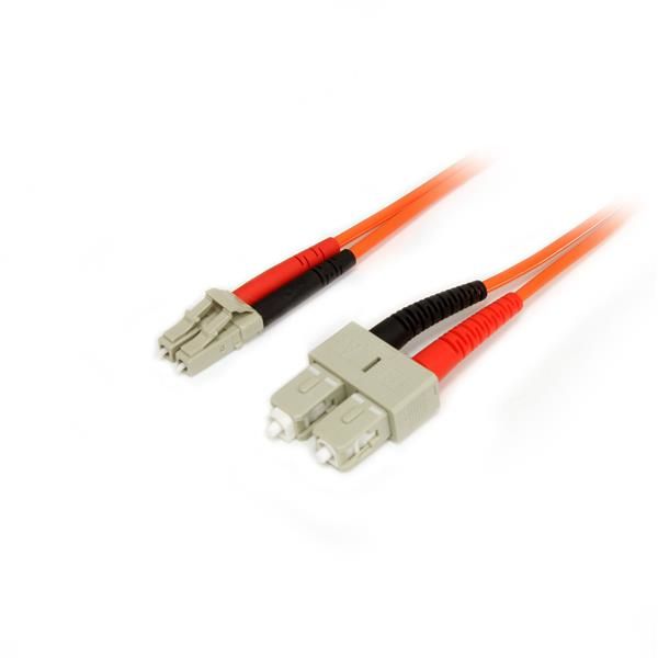 Startechcom Cable Adaptador De Red De 3m Multimodo Duplex Fibra Optica Lc Sc 50