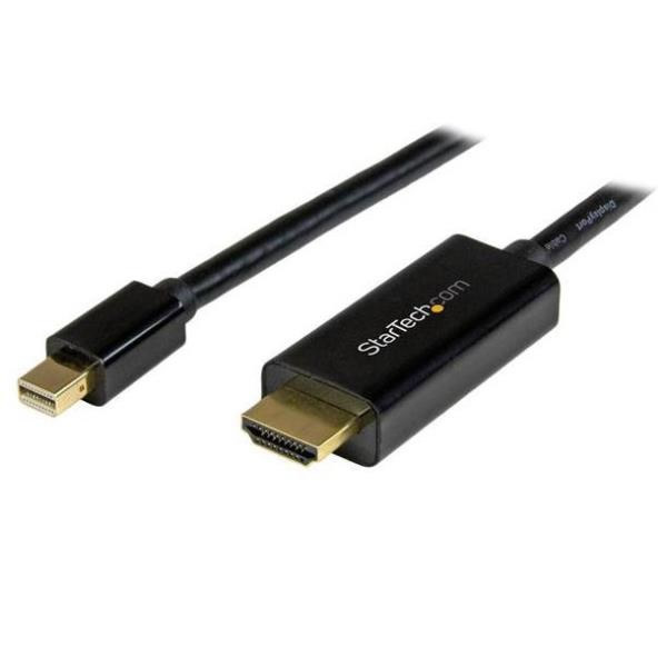 StarTechcom Cable Conversor Mini DisplayPort a HDMI de 1m  Color Negro  Ultra HD 4K