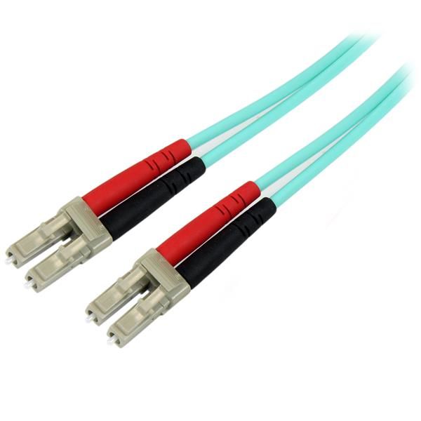 StarTechcom Cable de 1m de Fibra Optica Duplex Multimodo OM4 de 100Gb 50