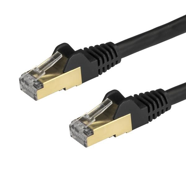 Startechcom Cable De 3m De Red Ethernet Rj45 Cat6a Blindado Stp  Cable Sin Enganche Snagless Negro