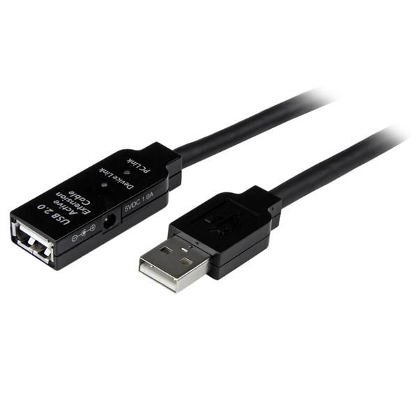 StarTechcom Cable de Extension Alargador de 35m USB 20 Macho a Hembra USB A  Negro