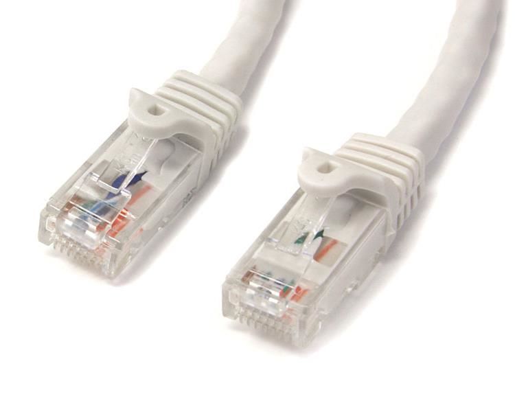 Startechcom Cable De Red Gigabit Ethernet 15m Utp Patch Cat6 Cat 6 Rj45 Snagless Sin Enganches  Blanco