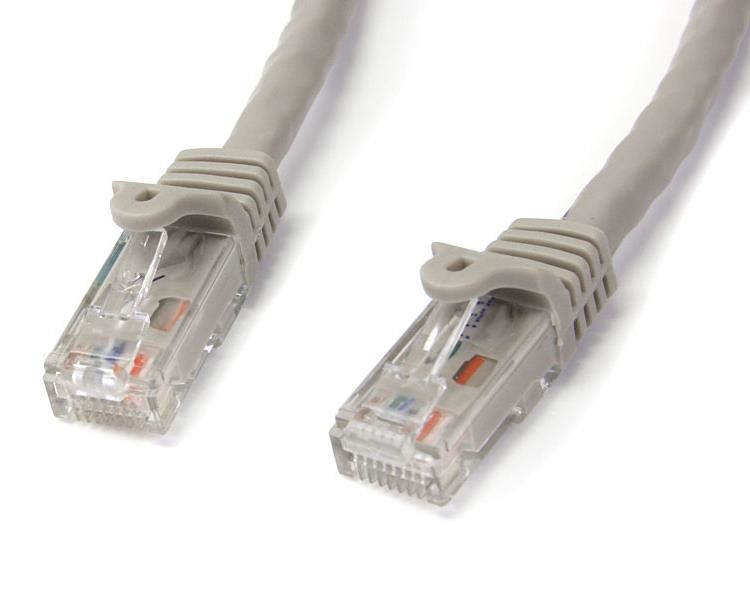StarTechcom Cable de Red Gigabit Ethernet 15m UTP Patch Cat6 Cat 6 RJ45 Snagless Sin Enganches  Gris