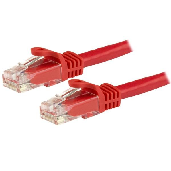 Startechcom Cable De Red Gigabit Ethernet 15m Utp Patch Cat6 Cat 6 Rj45 Snagless Sin Enganches  Rojo