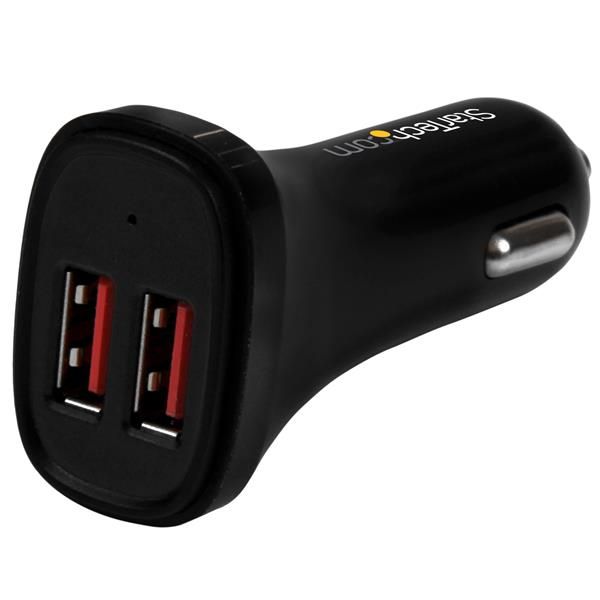 StarTechcom Cargador de Coche USB de Dos Puertos 24W 