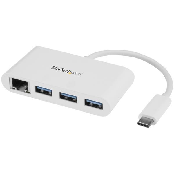 Startechcom Concentrador Usb 3 0 De 3 Puertos Con Usb C Y Ethernet Gigabit  Hub Ladron De Usb