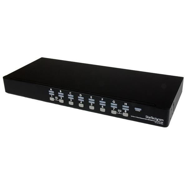 StarTechcom Conmutador Switch KVM 1U OSD y Cables 16 puertos USB A Video VGA HD15