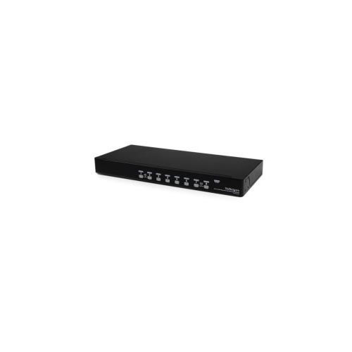 StarTechcom Conmutador Switch KVM 8 Puertos de Video VGA HD15 USB 20 USB A  1U Rack Estante