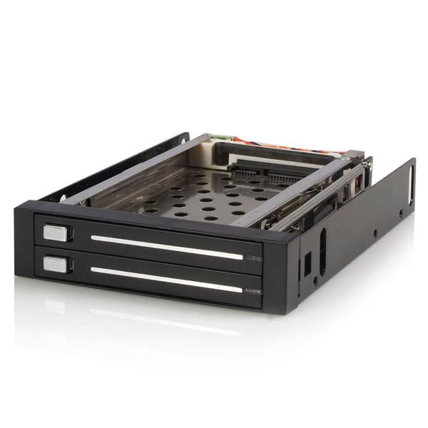 StarTechcom Rack Movil Backplane de 2 Discos Duros HDD SATA 2 5 Pulgadas sin Bandeja Bahia 3 5