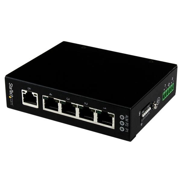 Startechcom Switch Conmutador Industrial Ethernet Gigabit No Gestionado De 5 Puertos Rj45 De Montaje En Pared O Carril Din