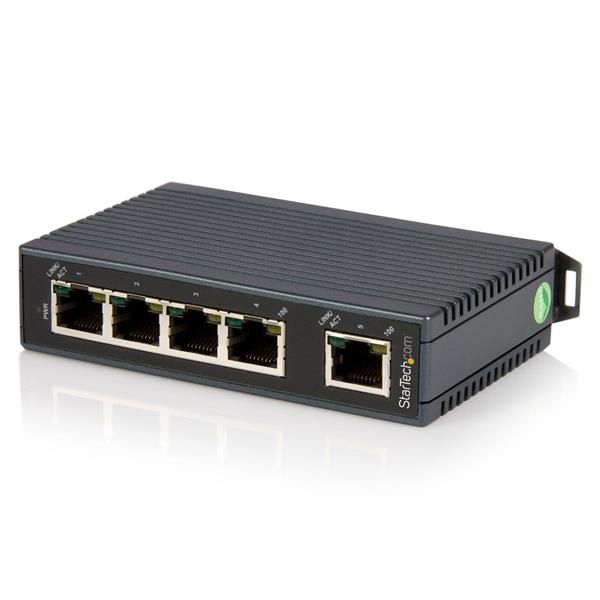StarTechcom Switch Conmutador Industrial Ethernet de 5 Puertos RJ45 de Montaje en Carril DIN