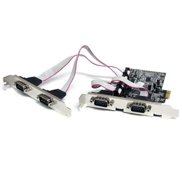 Startechcom Tarjeta Adaptadora Pci Express Pcie De 4 Puertos Serie Rs232 Uart 16550 Serial Db9