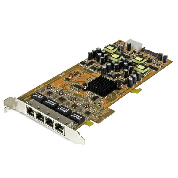 StarTechcom Tarjeta PCI Express de Red Ethernet Gigabit con 4 Puertos RJ45 PoE Power over Ethernet