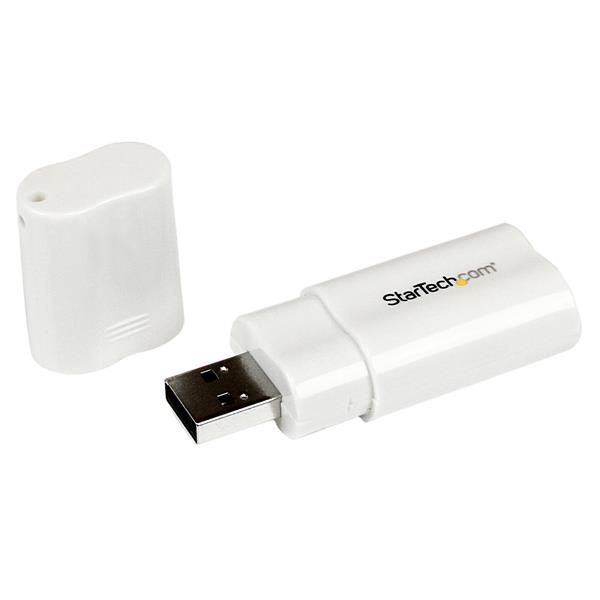 Startechcom Tarjeta De Sonido Estereo Usb Externa Adaptador Conversor Blanco