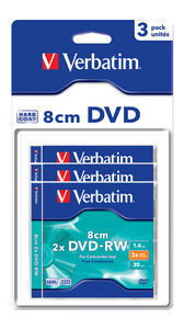 Verbatim Dvd-rw 8cm Matt Silver 3-pack
