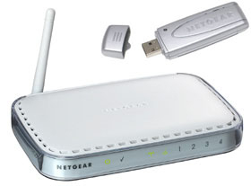 Netgear 54 Mbps Wireless Cable Router With 4-port Switch   80211g 54 Mbps Wireless Usb 20 Adapter